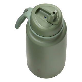 insulated flip top 1L bottle - olive