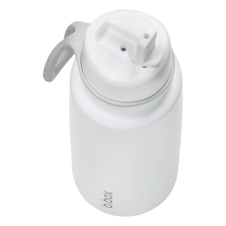 insulated flip top 1L bottle - white out