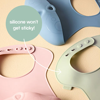 silicone bib - blush