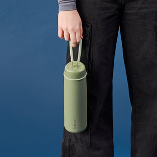 690mL insulated flip top bottle - olive