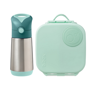 insulated drink bottle emerald forest + mini lunchbox spearmint 