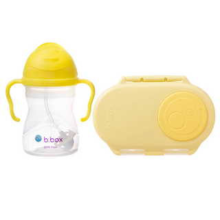 sippy cup lemon + snackbox lemon twist