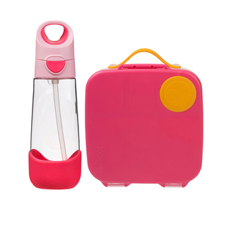 Tritan™ drink bottle flamingo fizz + lunchbox strawberry shake 