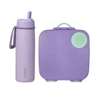 690ml flip top bottle lilac love + lunchbox lilac pop