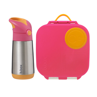 insulated drink bottle strawberry shake + mini lunchbox strawberry shake