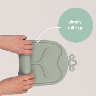 roll + go mealtime mat - sage