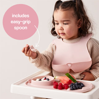 roll + go mealtime mat - blush