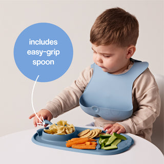 roll + go mealtime mat - lullaby blue