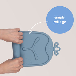 roll + go mealtime mat - lullaby blue