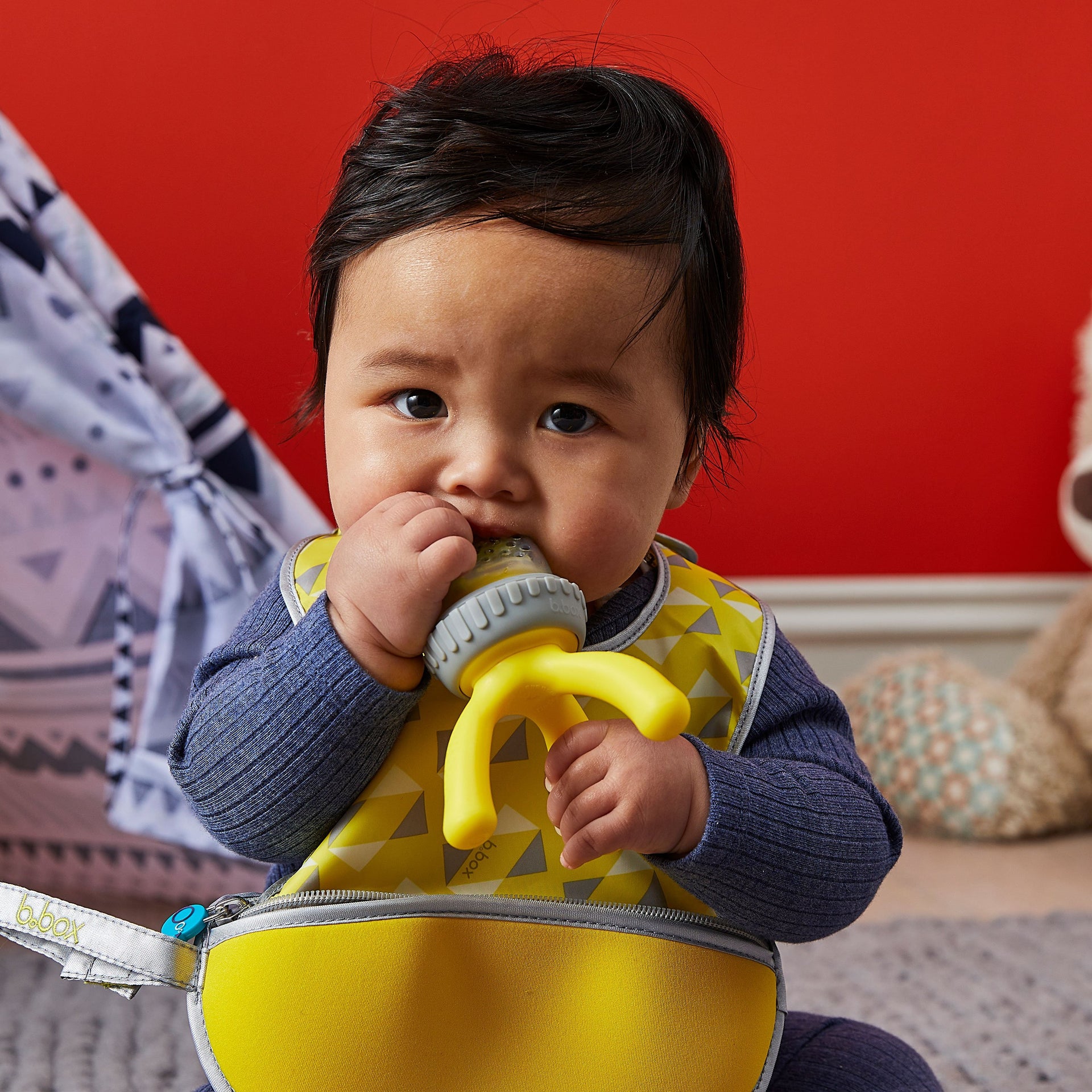 *new* silicone fresh food feeder - lemon sherbet - b.box for kids